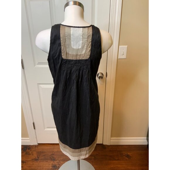 Calypso St. Barth Black & Gray 100% Silk Sleeveless Dress, Size Medium - Picture 4 of 5